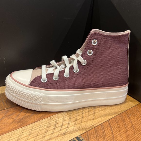 Converse Chuck Taylor All Star Lift Platform High Dark Wine Women's Sneakers - Picture 3 of 5